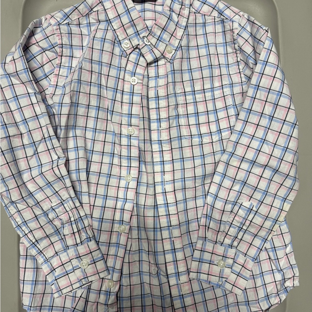 Janie and Jack Multicolor Checkered Button-Down Shirt